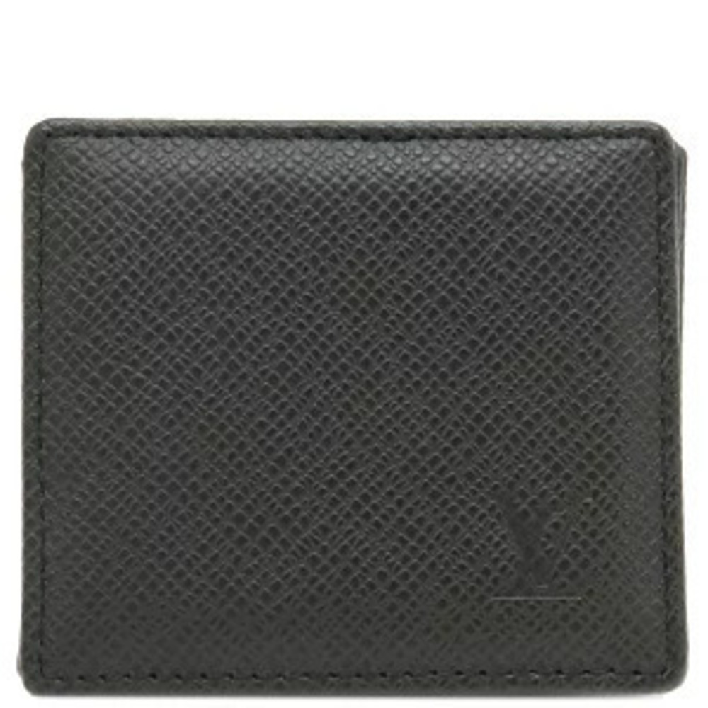 Louis Vuitton Portemonnaie Boite Taiga Ardoise coin case Wallet Black
